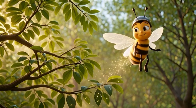 나뭇잎 사이의 Jobee